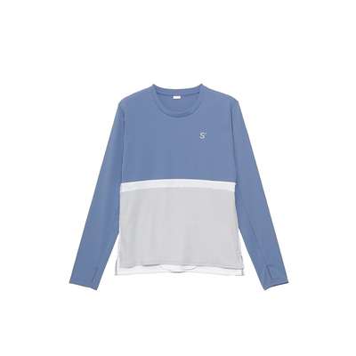 サックスブルー×グレー