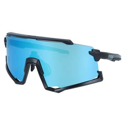 MATTE BLACK=SMOKE/FULL BLUE WHITE REVO