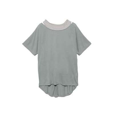 グリーン×ライトグレー杢