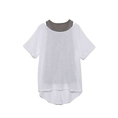 白×チャコールグレー杢