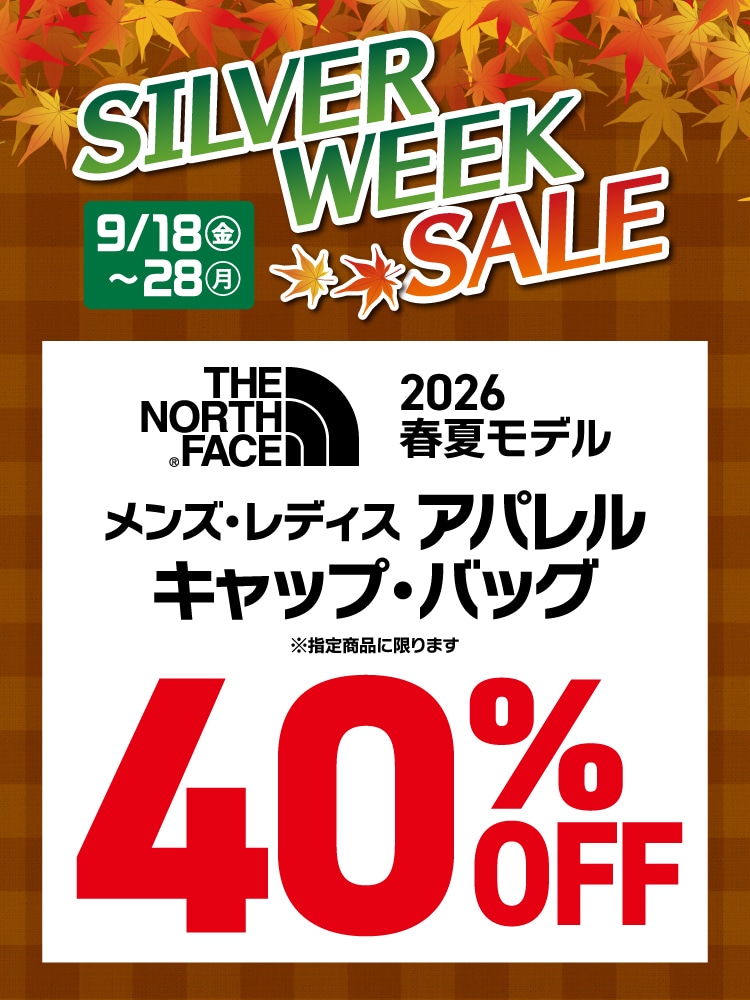ノースフェイス40%OFF