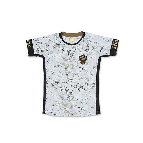 FCA グラフィックプラクティスシャツ Jr WHT×MIX